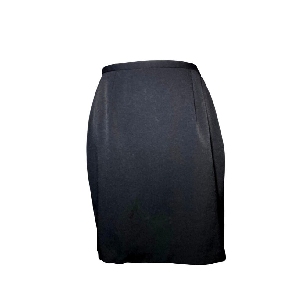 Vintage 90s Express Black Fitted Straight Mini Skirt Officecore Minimalist 9/10